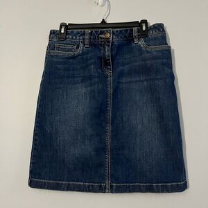 Boden Womens Denim Blue Jean Skirt size 8L